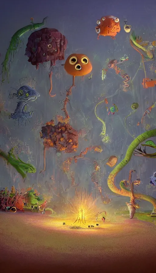 Image similar to The end of an organism, by Pixar Concept Artists