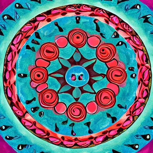 Image similar to salmon mandala