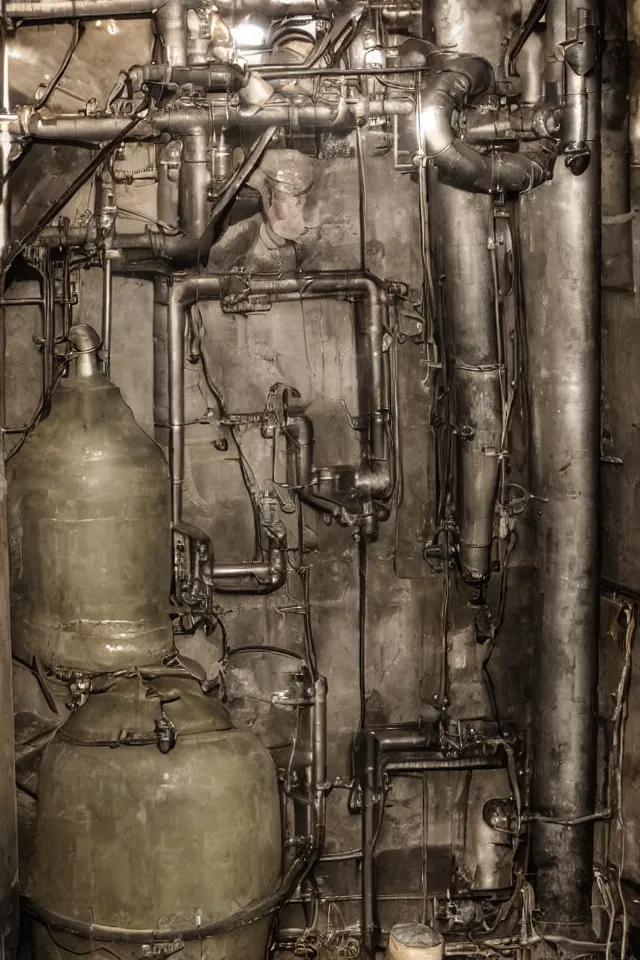 Prompt: hanging out in the victorian era boiler room, laughing egg