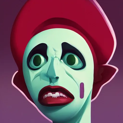 Image similar to face icon stylized minimalist beetlejuice, loftis, cory behance hd by jesper ejsing, by rhads, makoto shinkai and lois van baarle, ilya kuvshinov, rossdraws global illumination