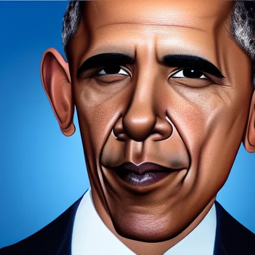 Prompt: realistic Obama stung by a bee on his nose
