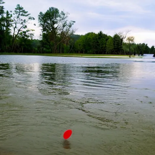 Prompt: disc golf under water