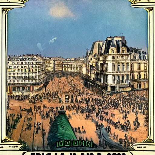 Image similar to paris in 1 9 0 0, colorized picture