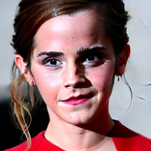 Image similar to emma watson as lord voldemort, no nose