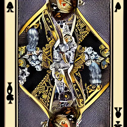 Image similar to high quality photo of a secret playing card, realism, 8k, award winning photo