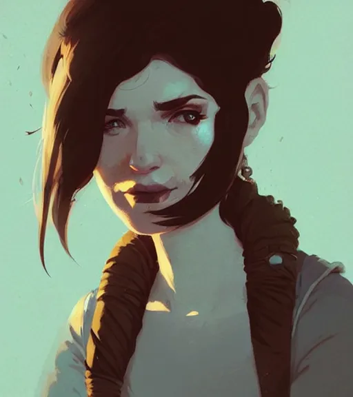 Prompt: portrait of nathan drake savinga beautiful woman by atey ghailan, by greg rutkowski, by greg tocchini, by james gilleard, by joe fenton, by kaethe butcher, dynamic lighting, gradient light blue, brown, blonde cream and white color scheme, grunge aesthetic