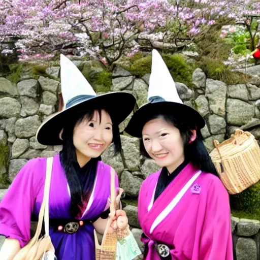 Image similar to witches on a vacation to Toyoko japan