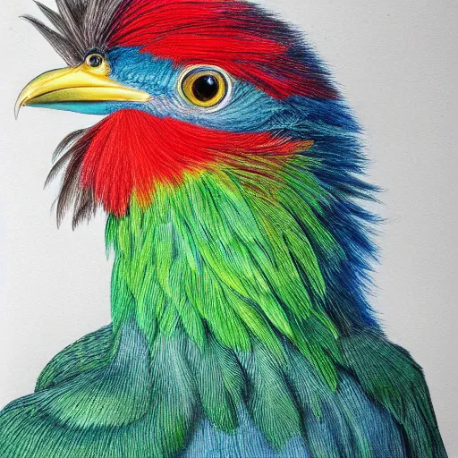 Color pencil art - Hems - Drawings & Illustration, Animals, Birds