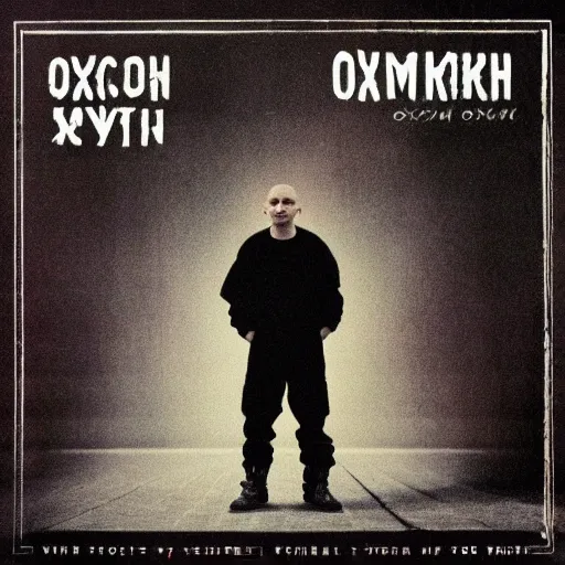 Prompt: cover of an album by oxxxymiron