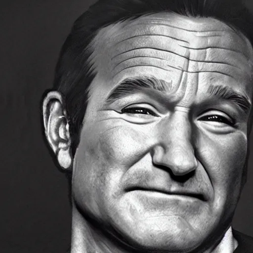 Image similar to ultra realistic portrait painting of robin williams, art by frank frazetta, 4 k, ultra realistic, highly detailed, epic lighting