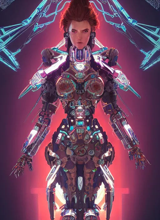 Prompt: symmetry!! portrait of cyberpunk alien empress goddess mecha in the style of horizon zero dawn, machine face, intricate, elegant, highly detailed, digital painting, artstation, concept art, smooth, sharp focus, illustration, art by artgerm and greg rutkowski and alphonse mucha, 8 k