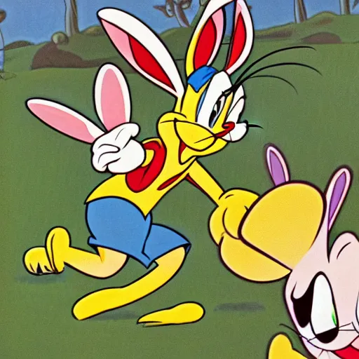 Image similar to bugs bunny chaseing tweety