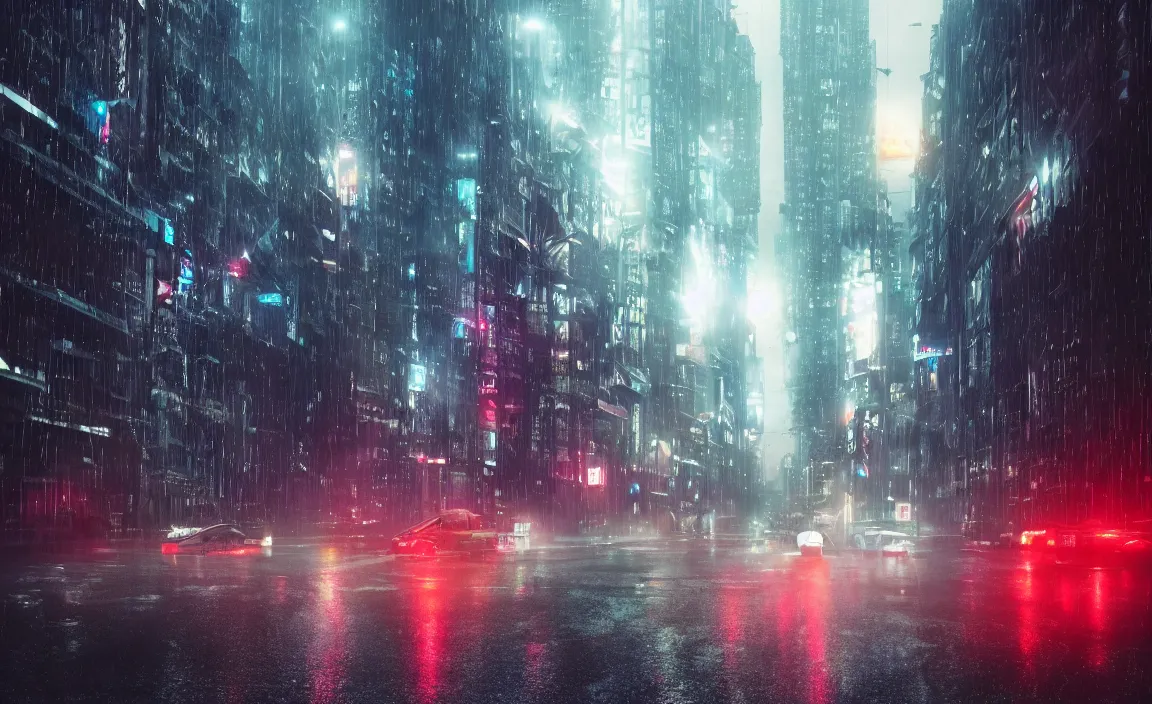 3d Render Of A Futuristic Street With A Cyberpunk Character Background,  Cyber City, Cyberpunk City, Futuristic City Background Image And Wallpaper  for Free Download