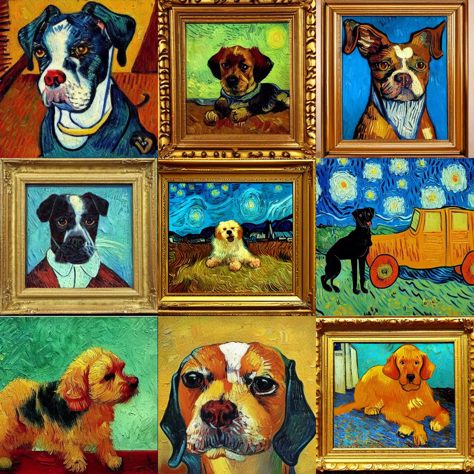 Prompt: dog food, oil painting, van gogh, masterpiece, fine art