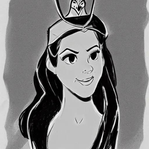 Image similar to milt kahl sketch of victoria justice as princess padme from star wars episode 3