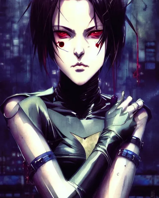 Prompt: portrait Anime Batman grunge punk sharp fine-face, pretty face, realistic shaded Perfect face, fine details. Anime. Gotham realistic shaded lighting by katsuhiro otomo ghost-in-the-shell, magali villeneuve, artgerm, rutkowski Jeremy Lipkin and Giuseppe Dangelico Pino and Michael Garmash and Rob Rey