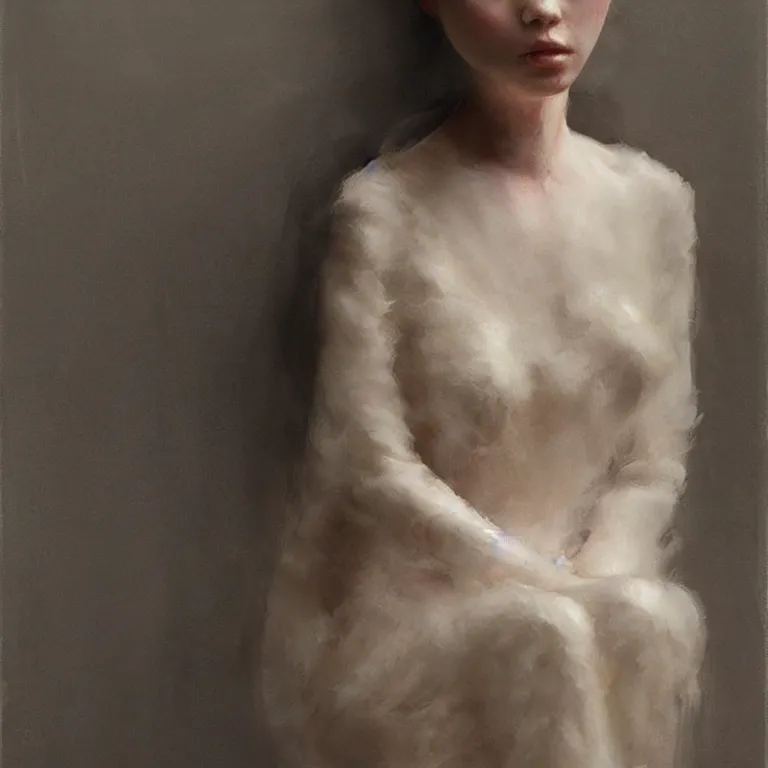 Prompt: felt doll by zhaoming wu, nick alm, watercolor