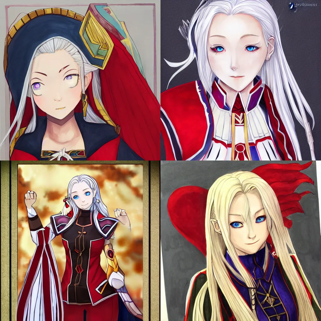 Prompt: Edelgard, art by Yueko Artstatio