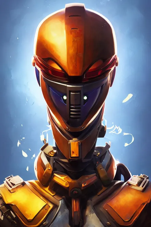 Image similar to epic mask helmet robot ninja portrait stylized as fornite style game design fanart by concept artist gervasio canda, behance hd by jesper ejsing, by rhads, makoto shinkai and lois van baarle, ilya kuvshinov, rossdraws global illumination radiating a glowing aura global illumination ray tracing hdr render in unreal engine 5