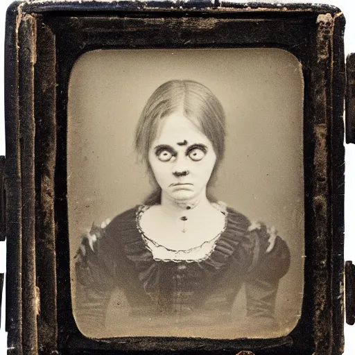 Image similar to freakshow portrait daguerreotype