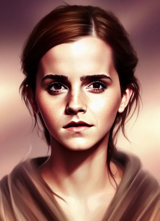Prompt: emma watson as driada, shiny background, intricate, elegant, highly detailed, digital painting, artstation, concept art, smooth, sharp focus, illustration, artgerm, bouguereau