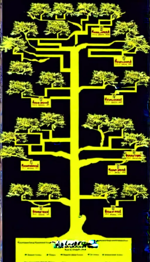 Image similar to the tree of the cosmic dynasty. pedigree