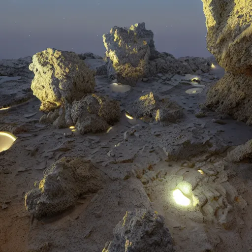 Image similar to 3 d render of a miniature earth high detailed volumetric lighting octane render