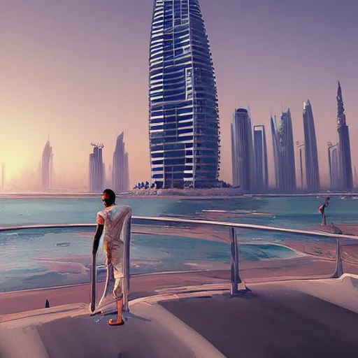 Image similar to gta : dubai, by wlop