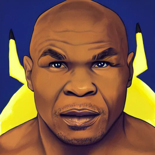 Image similar to Portrait of Mike tyson as Pikachu