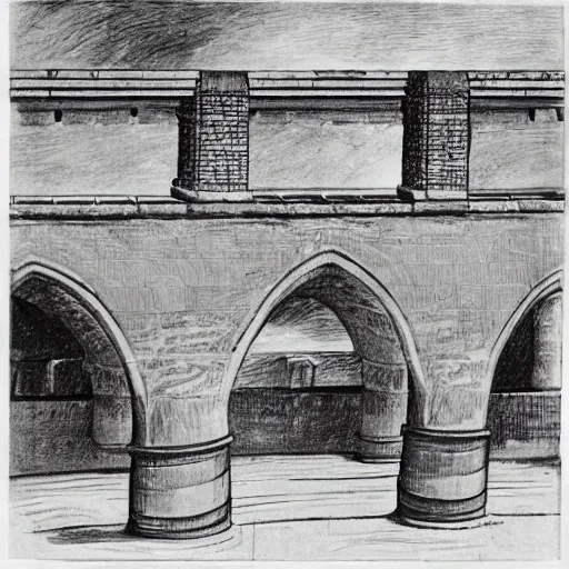 Image similar to front view 2 d projection of the aqueduct sketch