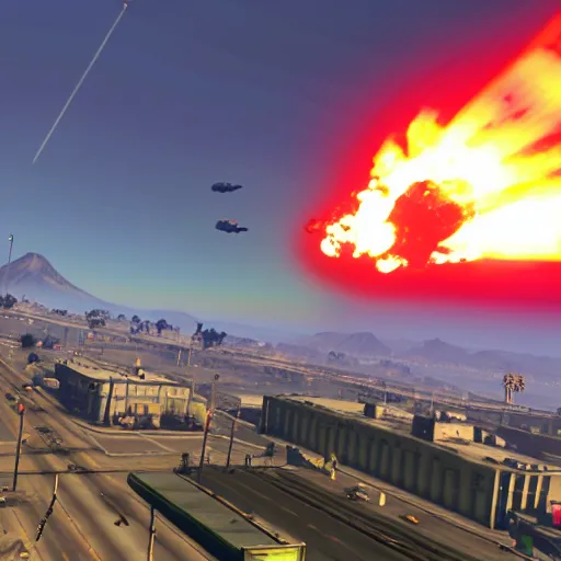 Image similar to los santos being nuked in gta v