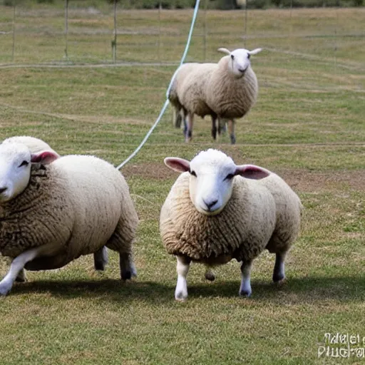 Prompt: sheep and seal tossing a ball, fun scene