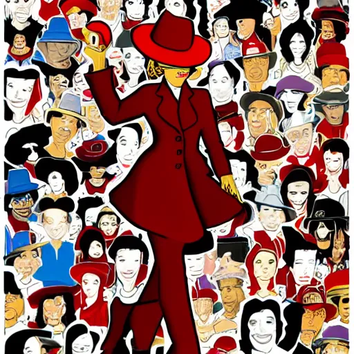 Image similar to carmen sandiego in where's waldo