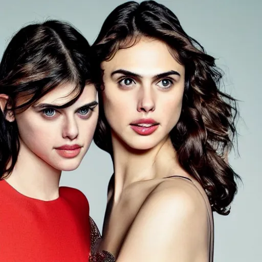 Image similar to portrait of alexandra daddario and gal gadot hybrid by mario testino, headshot, detailed, award winning, sony a 7 r