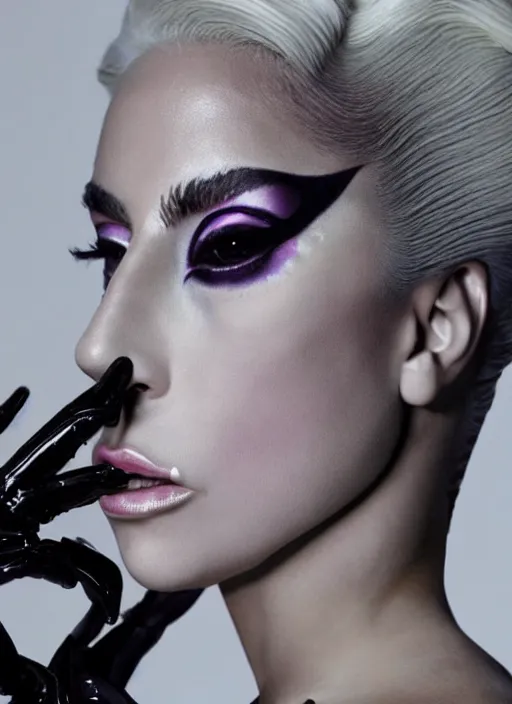 Image similar to lady gaga by nick knight, born this way, born this way album, red weapon 8 k s 3 5, cooke anamorphic / i lenses, highly detailed, cinematic lighting