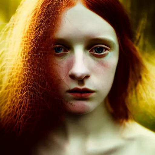 Prompt: photographic portrait of a stunningly beautiful english emo renaissance female in soft dreamy light at sunset, summer forest, soft focus, contemporary fashion shoot, in a denis villeneuve and tim burton movie, by edward robert hughes, annie leibovitz and steve mccurry, david lazar, jimmy nelsson, extremely detailed, breathtaking, hyperrealistic, perfect face, octane render