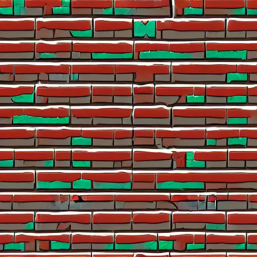 Image similar to cartoon brick wall texture, 2 d art style, the sims 4 texture