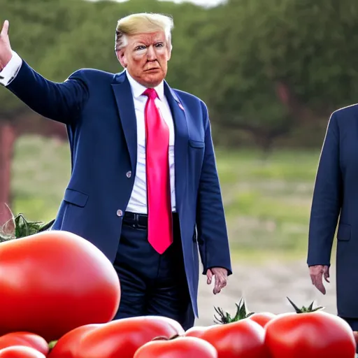 Prompt: President Trump as a giant tomato