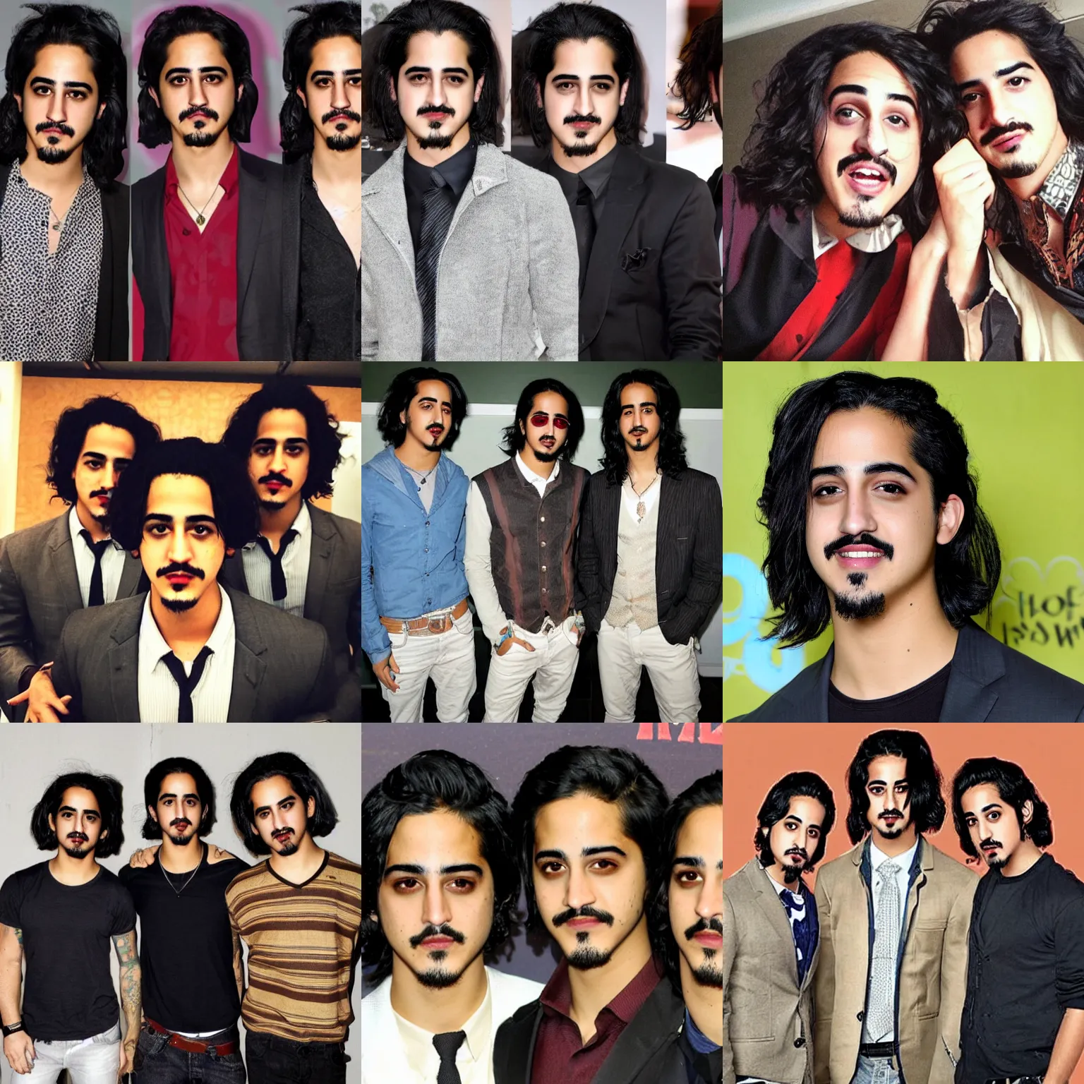 Prompt: Avan jogia as triplets