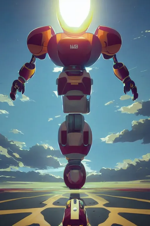 Image similar to metabots medabots medarotto medarot robot minimalist comics, behance hd by jesper ejsing, by rhads, makoto shinkai and lois van baarle, ilya kuvshinov, rossdraws global illumination ray tracing hdr radiating a glowing aura