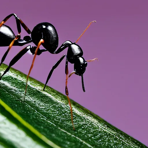 Image similar to ant on a leaf by tsutomu nihei, osamu tezuka, masashi kishimoto, 4 k, 8 k, detailed, nature