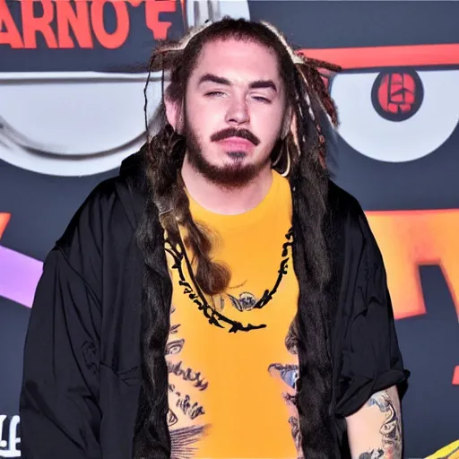 Image similar to post Malone cosplaying as Naruto