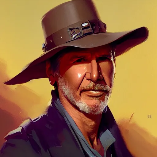 Image similar to portrait of harrison ford, warlock, organic painting, matte painting, bold shapes, hard edges, aesthetic octane render, trending on artstation, by greg manchess, huang guangjian, gil elvgren, sachin teng, greg rutkowski, jesper ejsing, rhads, ilya kuvshinov, cushart krenz