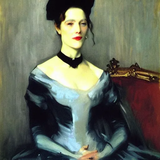 Image similar to “madame x by John singer Sargent”