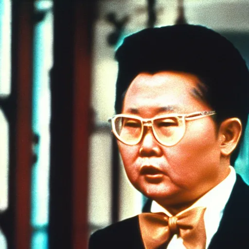 Image similar to Kim Jong-il as James Bond, 35mm, cinémascope, thriller