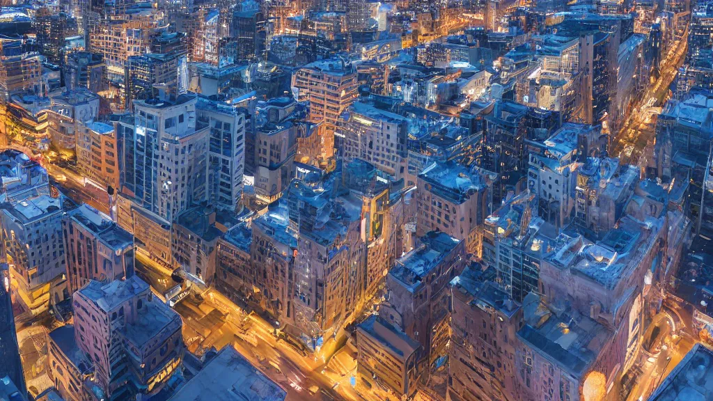 Image similar to view of a city from the top of a building at night, glowing stars, shooting star, dramatic lighting, 8k uhd, award winning, octane render, unreal engine