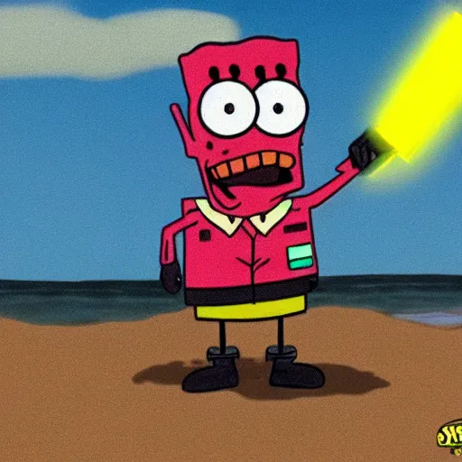 Image similar to Spongebob as a Sith Lord