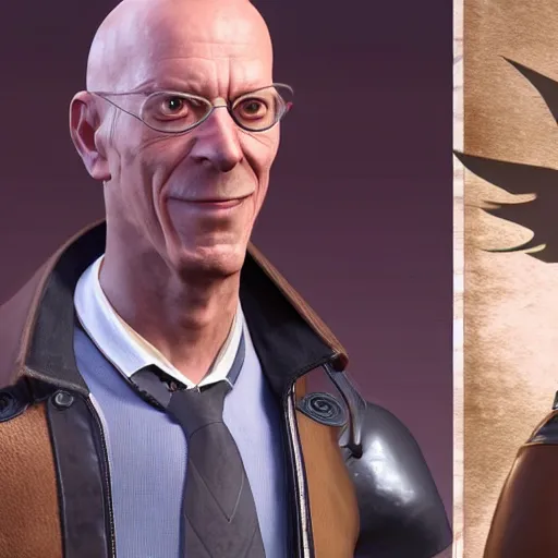 Prompt: the incredible dr. pol in final fantasy vii remake, hair in a ponytail, character render, full body shot, highly detailed, in game render