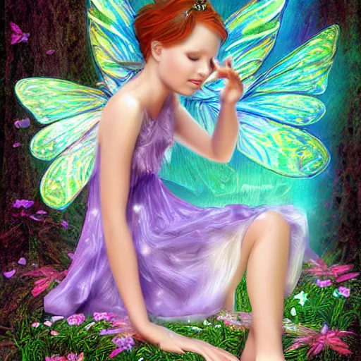 Image similar to Fairy digital art, high detail