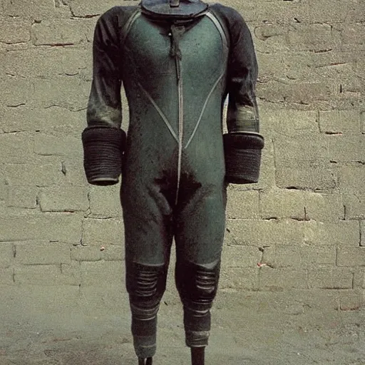 Prompt: old diving suit